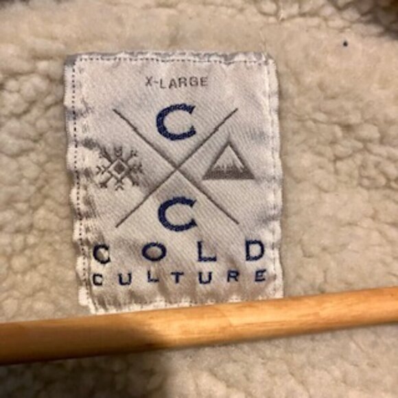 Cold Culture dark blue corduroy lined jacket w/Sherpa collar size XL - Picture 2 of 9